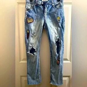 Vintage Women‎ Ripped jeans Looney Tunes prints 28  embroidered CCCLUB CLASSIC
